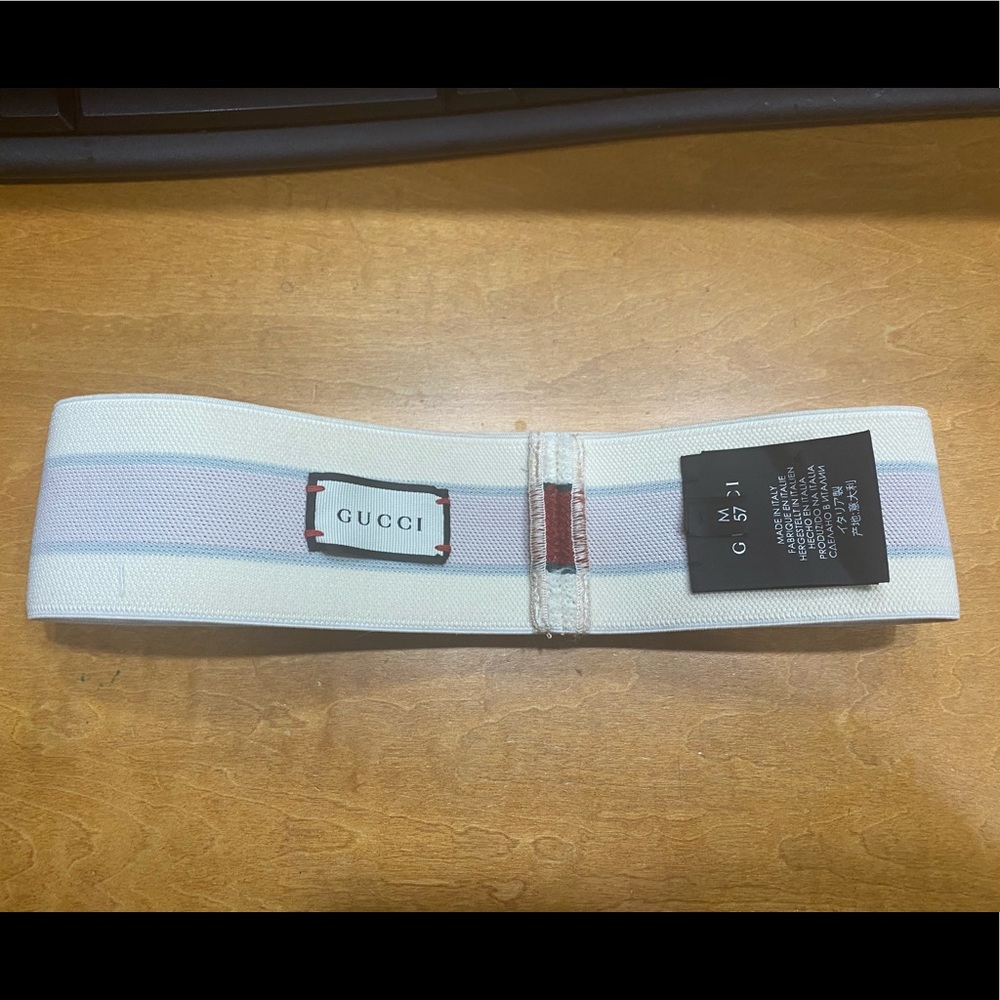 Authentic Gucci Headband size medium Red and Cream - Picture 2 of 5